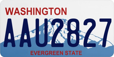 WA license plate AAU2827