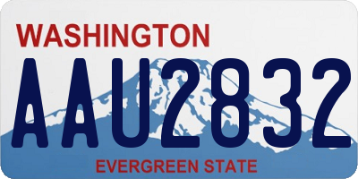 WA license plate AAU2832