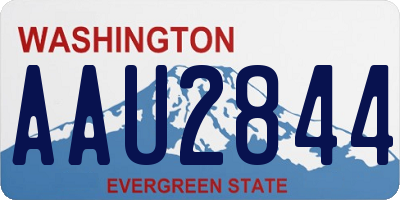WA license plate AAU2844