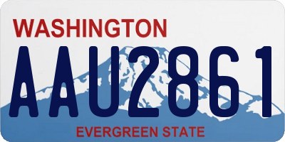 WA license plate AAU2861