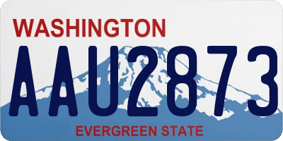 WA license plate AAU2873