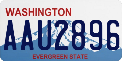 WA license plate AAU2896