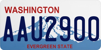 WA license plate AAU2900