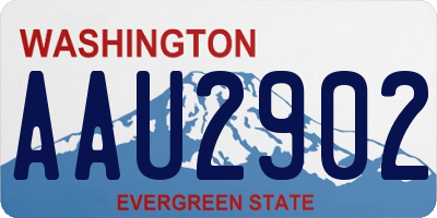 WA license plate AAU2902
