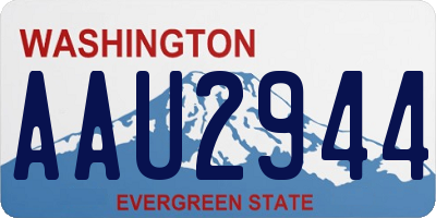 WA license plate AAU2944