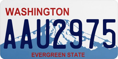 WA license plate AAU2975