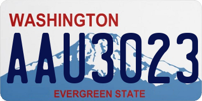 WA license plate AAU3023