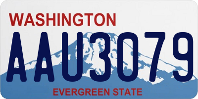 WA license plate AAU3079