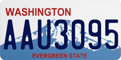 WA license plate AAU3095
