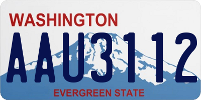 WA license plate AAU3112