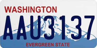 WA license plate AAU3137