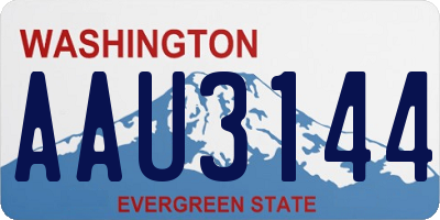 WA license plate AAU3144