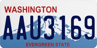 WA license plate AAU3169