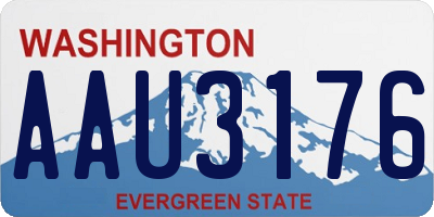 WA license plate AAU3176