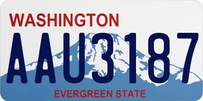 WA license plate AAU3187