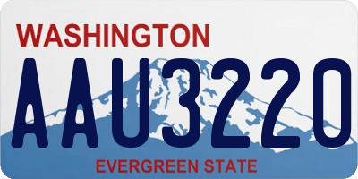 WA license plate AAU3220