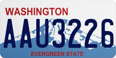WA license plate AAU3226