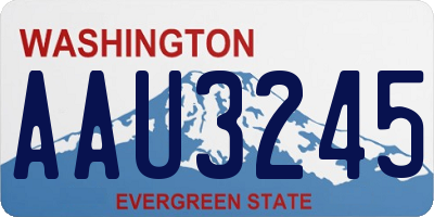 WA license plate AAU3245
