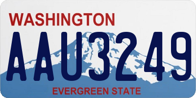 WA license plate AAU3249