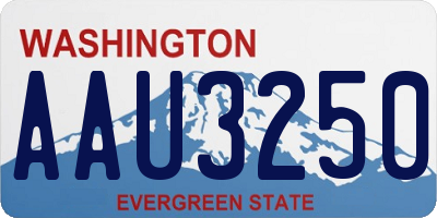 WA license plate AAU3250
