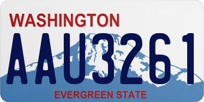 WA license plate AAU3261