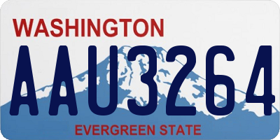WA license plate AAU3264