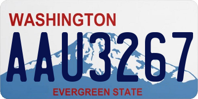 WA license plate AAU3267