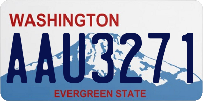 WA license plate AAU3271