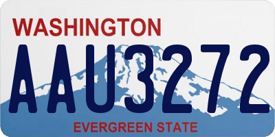 WA license plate AAU3272