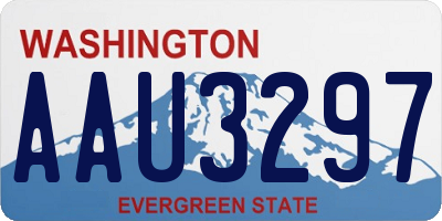 WA license plate AAU3297