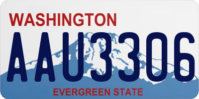 WA license plate AAU3306