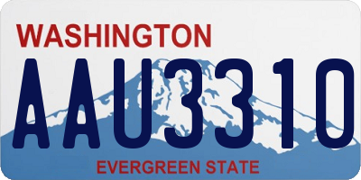 WA license plate AAU3310