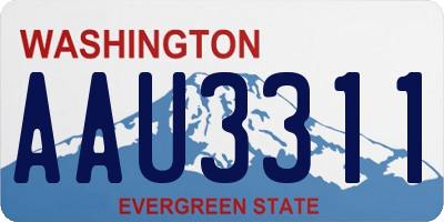 WA license plate AAU3311