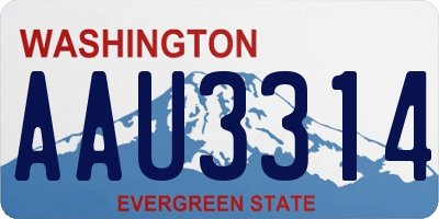 WA license plate AAU3314