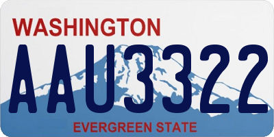 WA license plate AAU3322