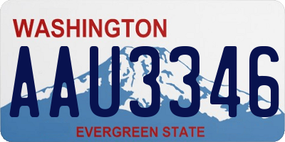 WA license plate AAU3346