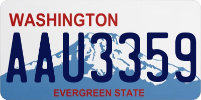 WA license plate AAU3359