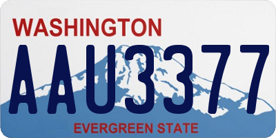 WA license plate AAU3377