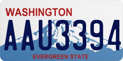WA license plate AAU3394