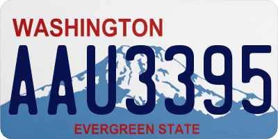 WA license plate AAU3395