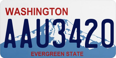 WA license plate AAU3420