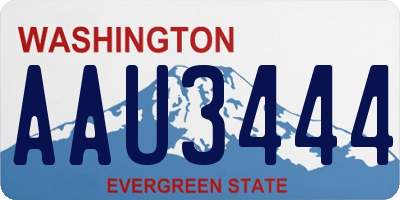 WA license plate AAU3444