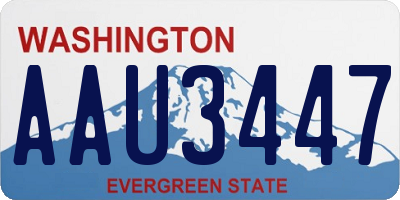 WA license plate AAU3447