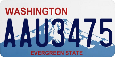 WA license plate AAU3475