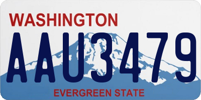 WA license plate AAU3479