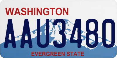 WA license plate AAU3480