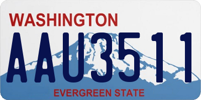 WA license plate AAU3511