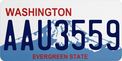 WA license plate AAU3559