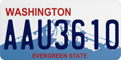 WA license plate AAU3610