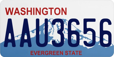 WA license plate AAU3656